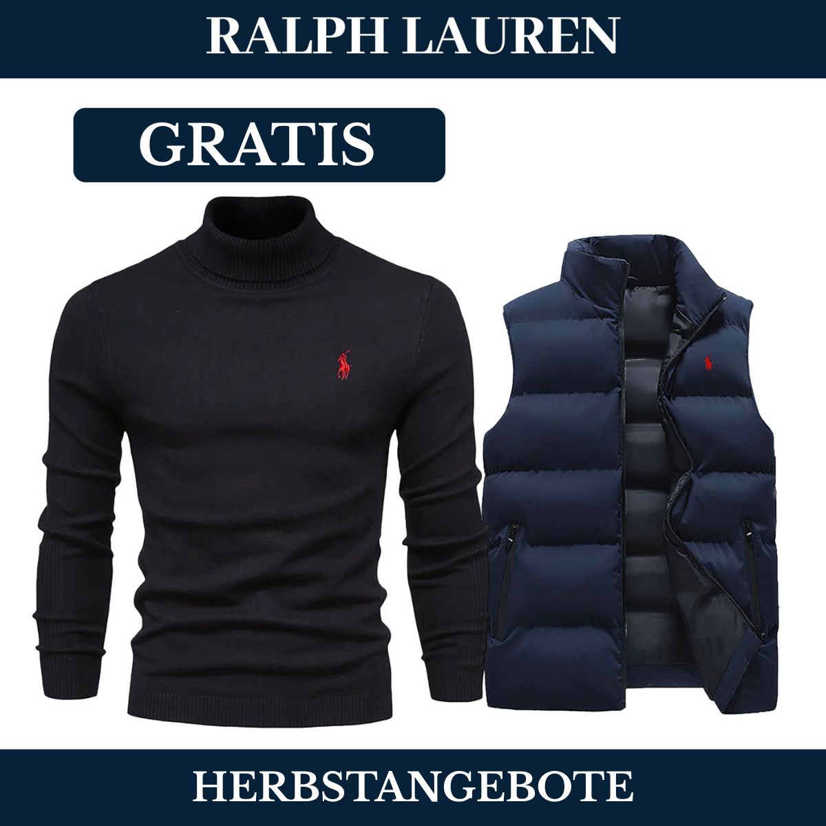 RL Weste + Gratis-Pullover (LAGERRÄUMUNG)
